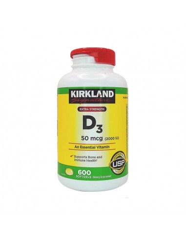 Vitamin D3 50 MCG - Kirkland TAPA ROTA