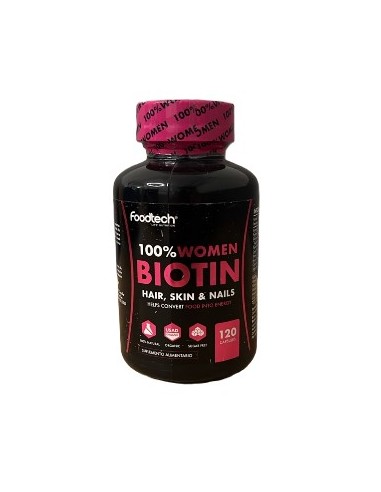100% Women Biotin 120 caps - Foodtech